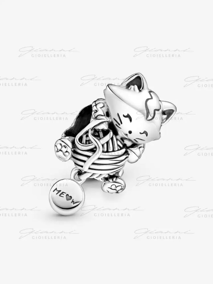 Charm Pandora - Gattino e Gomitolo Charm