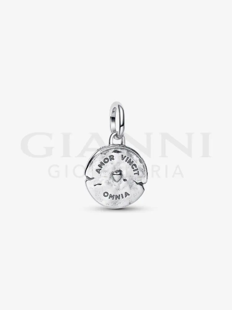 Charm Pandora - Medallion Cuore Sacro ’Amor Vincit Omnia’ Charm