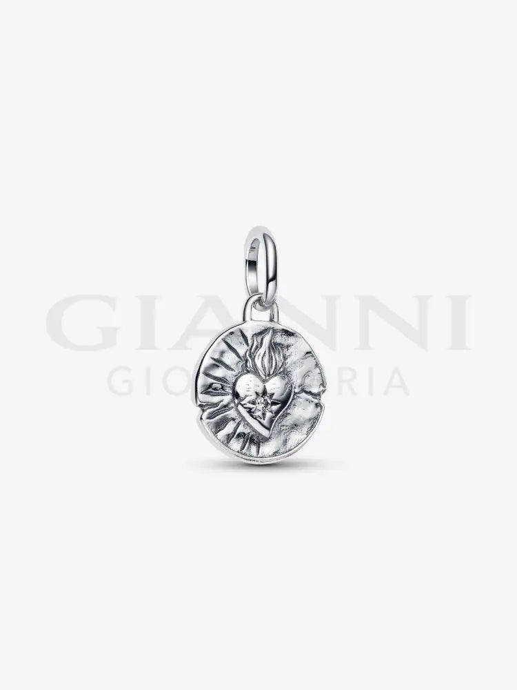 Charm Pandora - Medallion Cuore Sacro ’Amor Vincit Omnia’ Charm