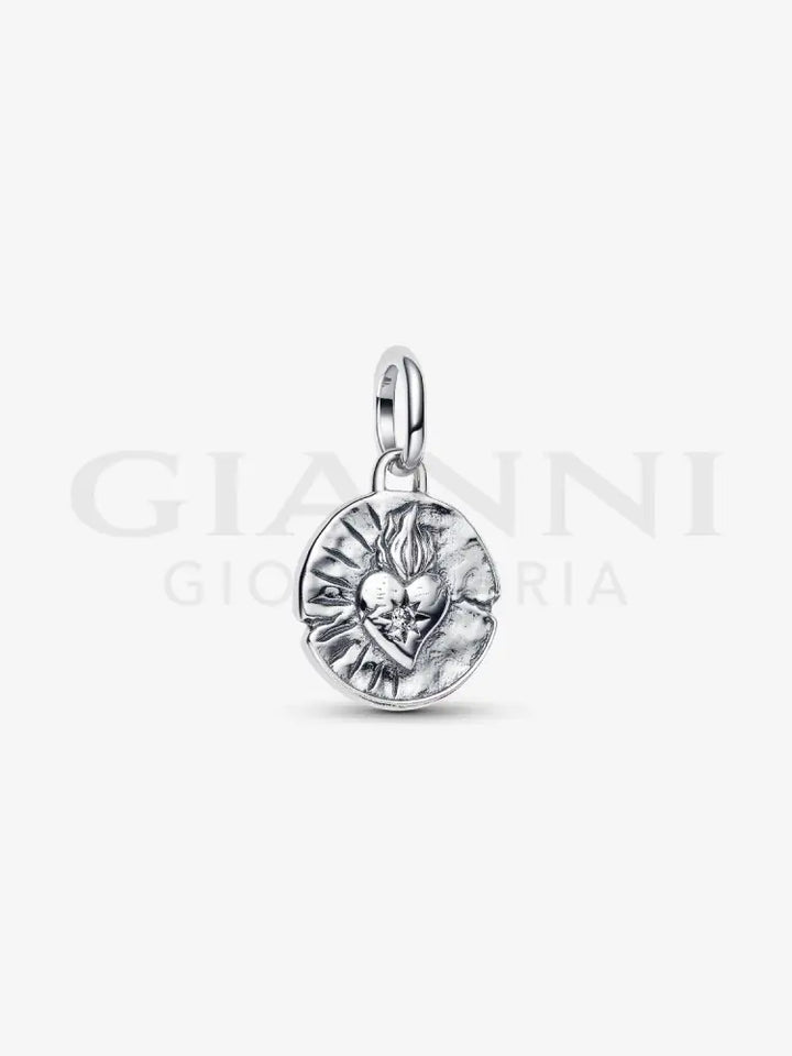 Charm Pandora - Medallion Cuore Sacro ’Amor Vincit Omnia’ Charm