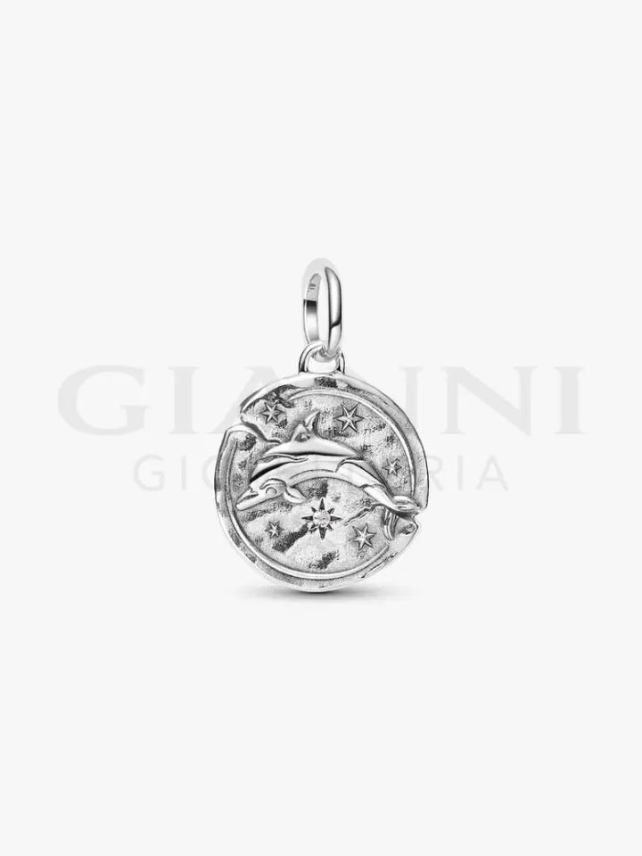 Charm Pandora - Medallion Delfino ’Audaces Fortuna Iuvat’ - Charm
