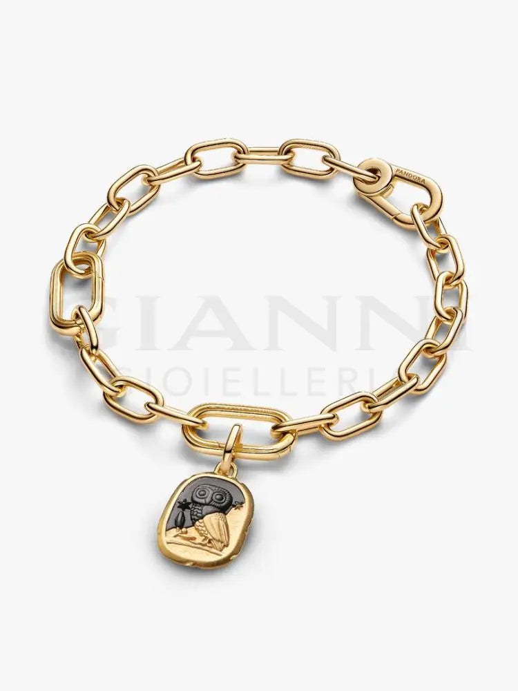 Charm Pandora - Medallion Gufo ’Lux Et Sapientia’ - Charm