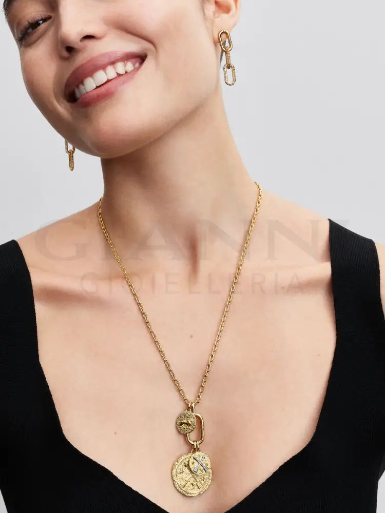 Charm Pandora - Medallion Leone ’Vita Veritas Virtus’ Charm