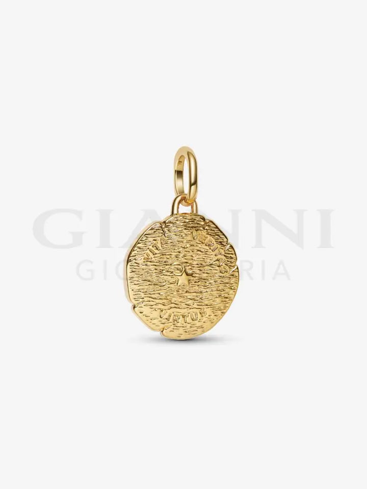 Charm Pandora - Medallion Leone ’Vita Veritas Virtus’ Charm