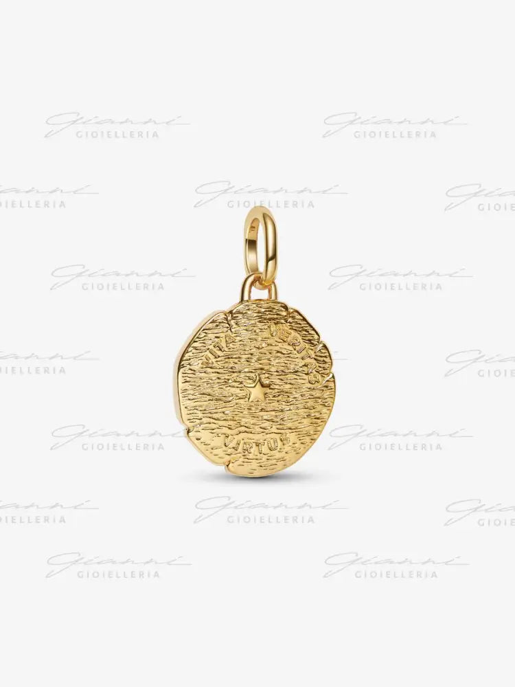 Charm Pandora - Medallion Leone ’Vita Veritas Virtus’ Charm