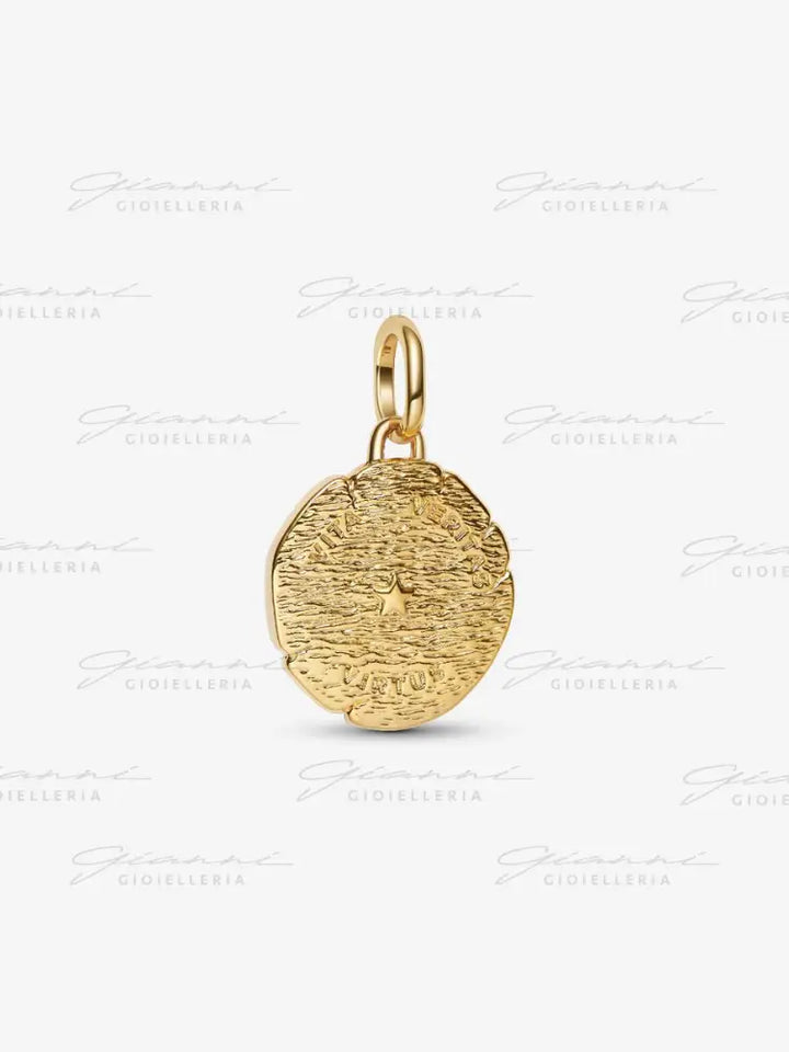Charm Pandora - Medallion Leone ’Vita Veritas Virtus’ Charm