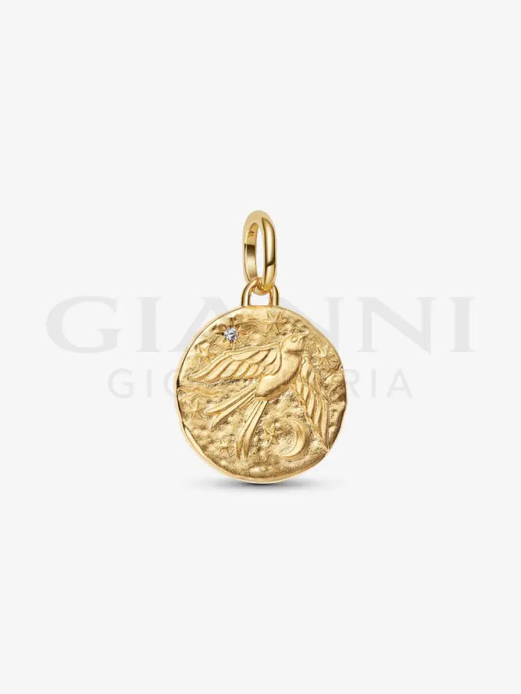 Charm Pandora - Medallion Rondine ’Dum Vita Est Spes Est’ Charm