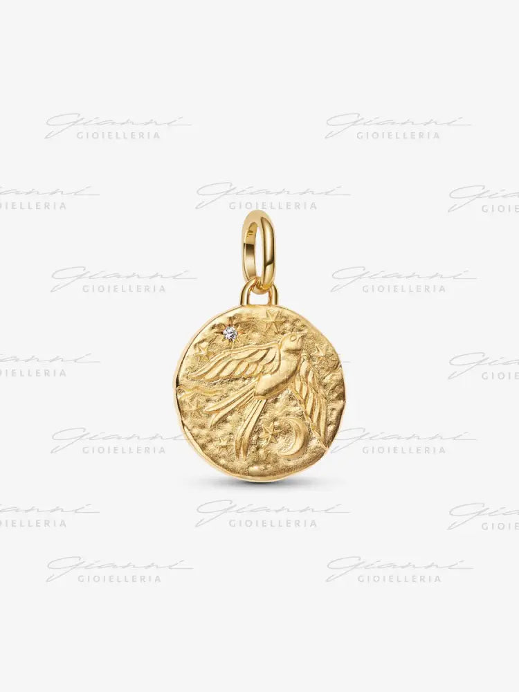 Charm Pandora - Medallion Rondine ’Dum Vita Est Spes Est’ Charm
