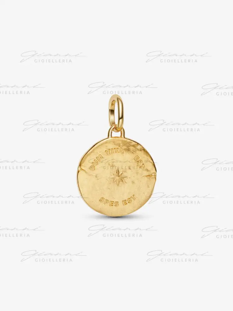 Charm Pandora - Medallion Rondine ’Dum Vita Est Spes Est’ Charm