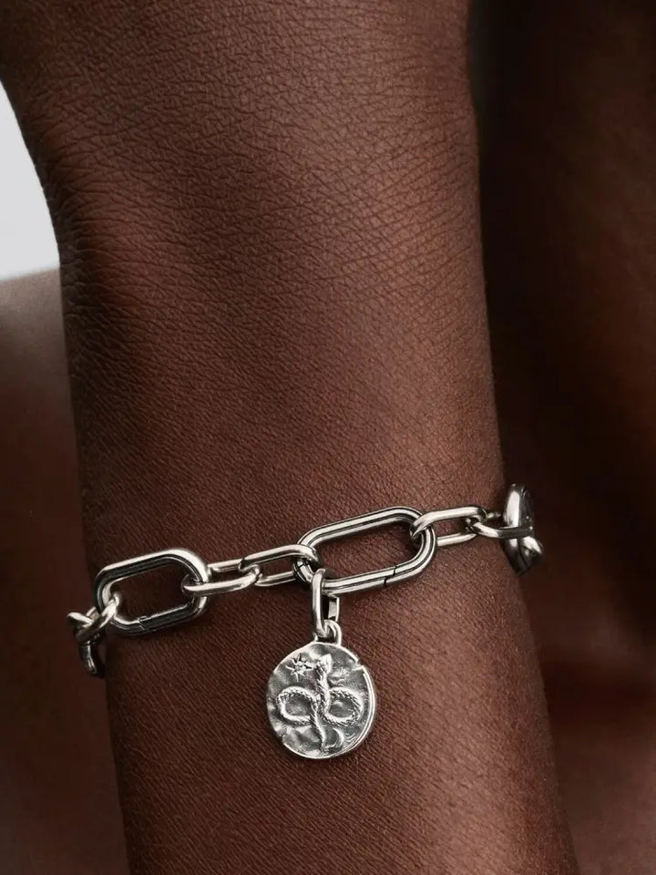 Charm Pandora - Medallion Serpente ’Memento Vivere’ Charm