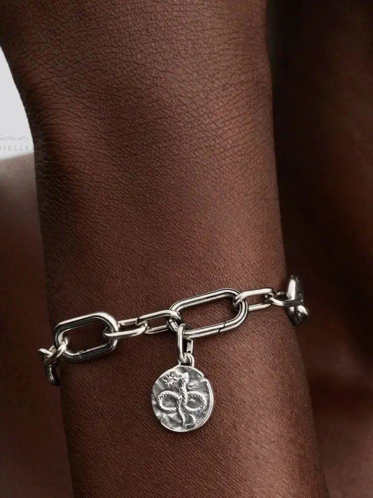 Charm Pandora - Medallion Serpente ’Memento Vivere’ Charm