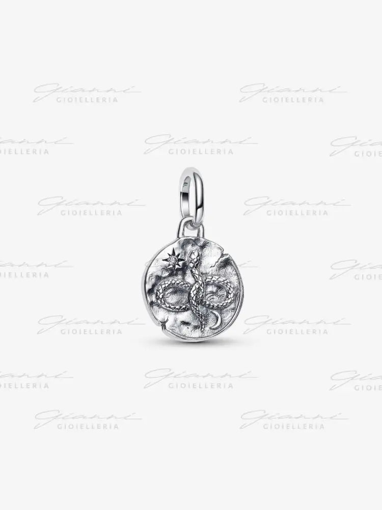 Charm Pandora - Medallion Serpente ’Memento Vivere’ Charm