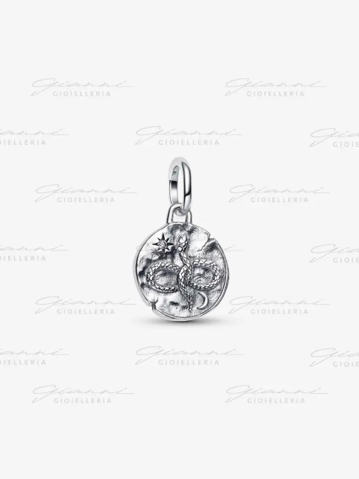 Charm Pandora - Medallion Serpente ’Memento Vivere’ Charm