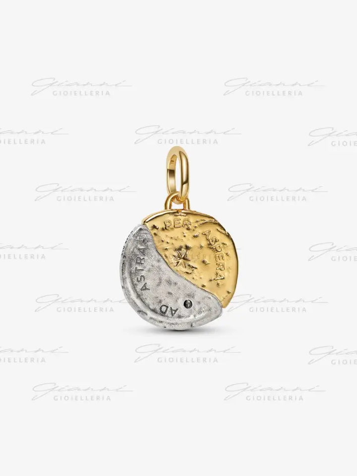 Charm Pandora - Medallion Sole e Luna ’Ad Astra Per Aspera’ Charm