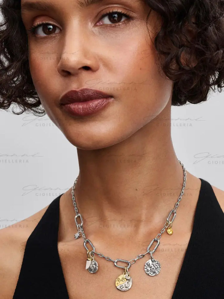 Charm Pandora - Medallion Sole e Luna ’Ad Astra Per Aspera’ Charm