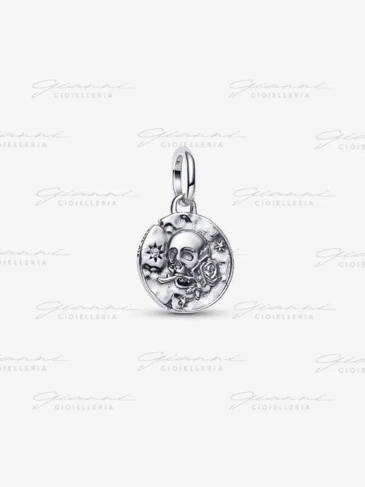 Charm Pandora - Medallion Teschio ’Carpe Diem’ Charm