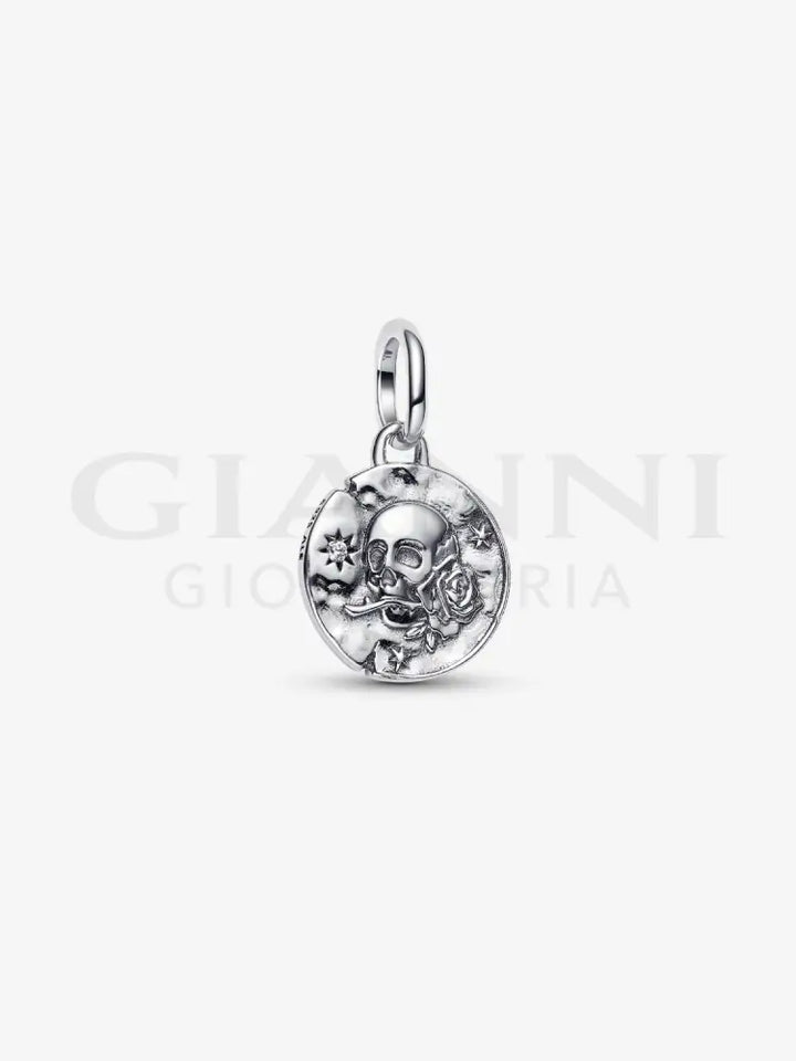 Charm Pandora - Medallion Teschio ’Carpe Diem’ Charm
