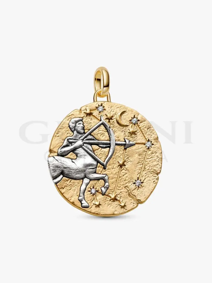 Charm Pandora - Medallion XL Sagittario ’Vivere Est Audere’ - Charm