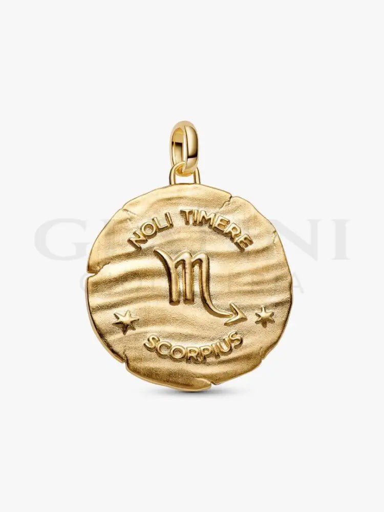 Charm Pandora - Medallion XL Scorpione ’Noli Timere’ - Charm