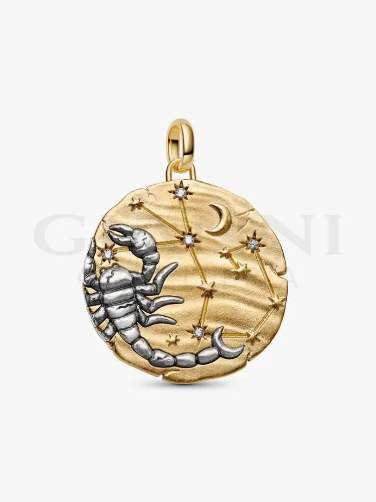 Charm Pandora - Medallion XL Scorpione ’Noli Timere’ - Charm