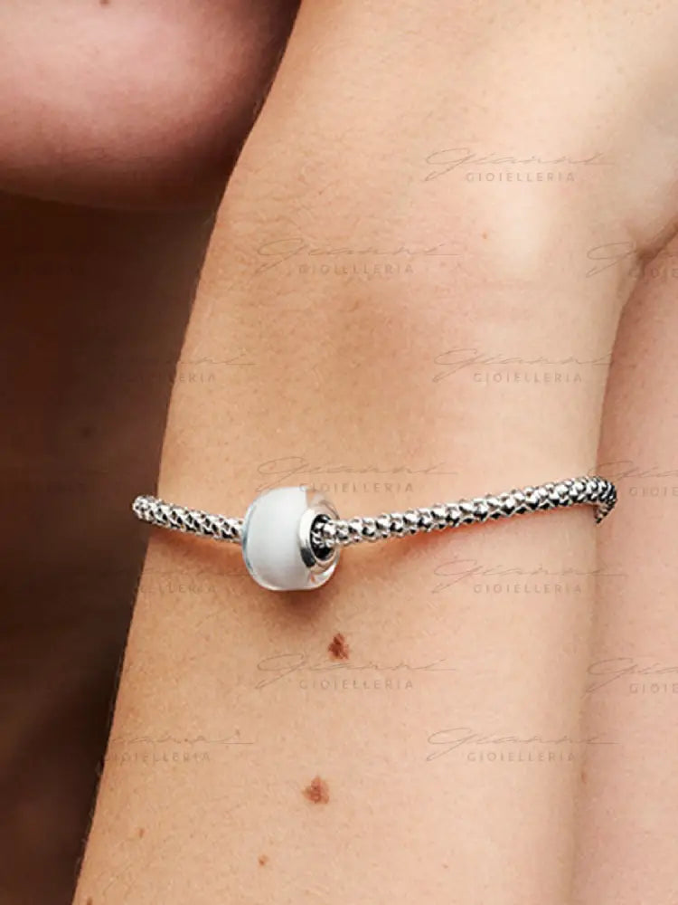 Charm Pandora - Mini Vetro di Murano Bianco Charm