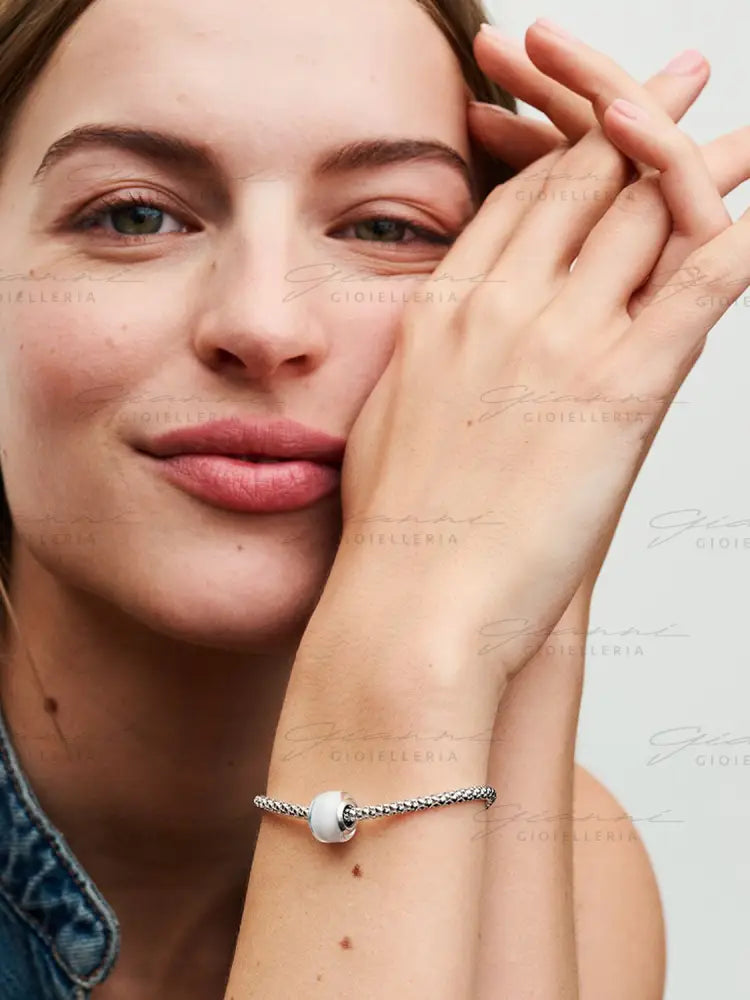 Charm Pandora - Mini Vetro di Murano Bianco Charm