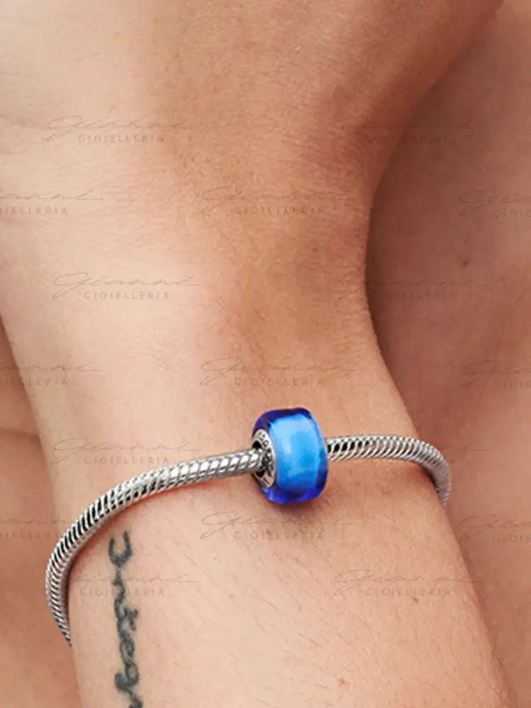 Charm Pandora - Mini Vetro di Murano Blu Charm