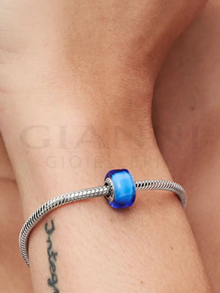 Charm Pandora - Mini Vetro di Murano Blu Charm