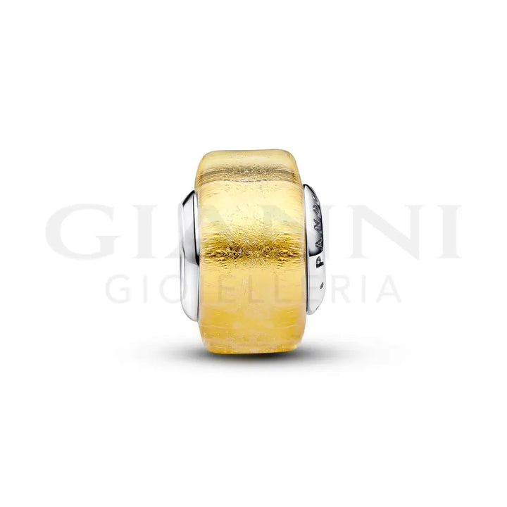 Charm Pandora - Mini Vetro di Murano Foglia d’Oro Charm