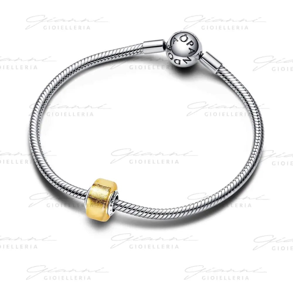 Charm Pandora - Mini Vetro di Murano Foglia d’Oro Charm