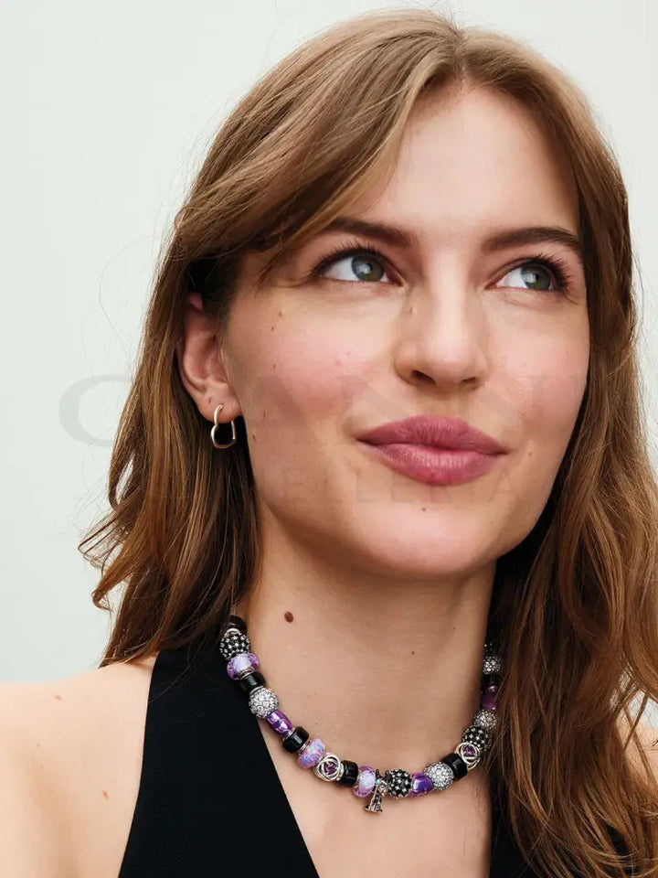 Charm Pandora - Mini Vetro di Murano Nero Charm