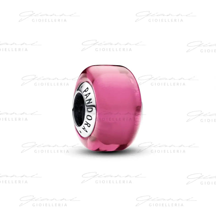 Charm Pandora - Mini Vetro di Murano Rosa Charm