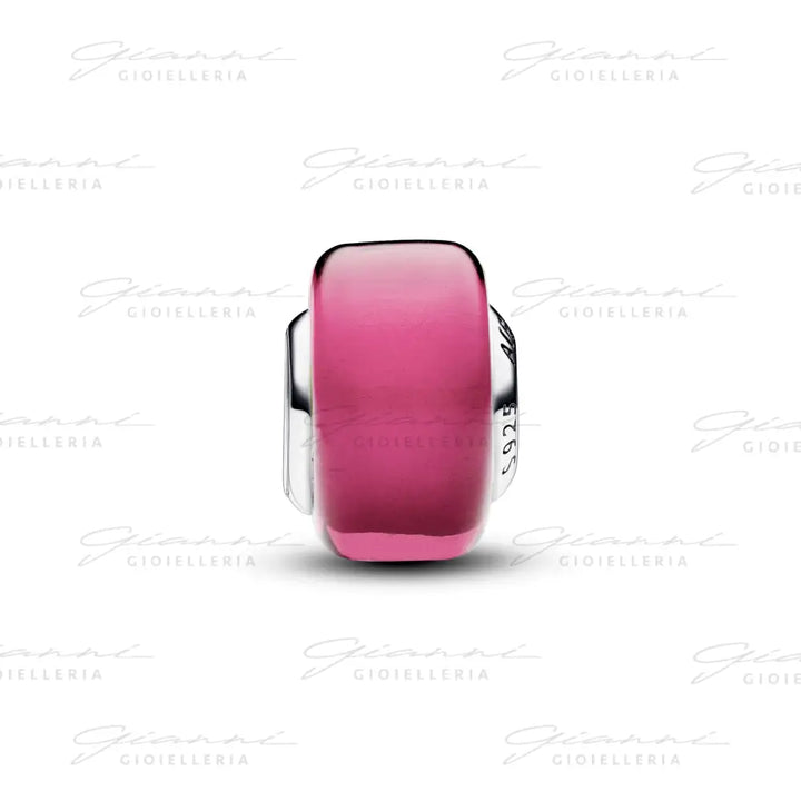 Charm Pandora - Mini Vetro di Murano Rosa Charm