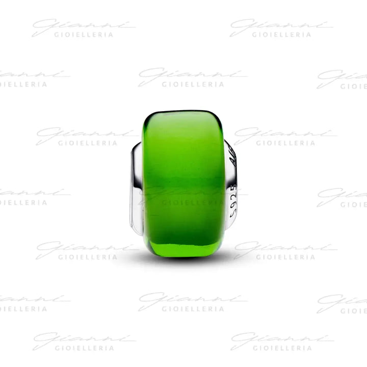 Charm Pandora - Mini Vetro di Murano Verde Charm