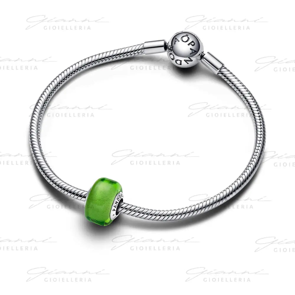Charm Pandora - Mini Vetro di Murano Verde Charm