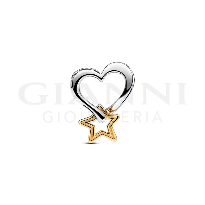 Charm Pandora - Openwork Cuore e Stella ’My Lucky Star’ Charm