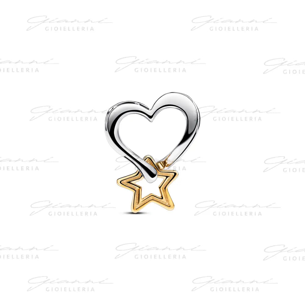 Charm Pandora - Openwork Cuore e Stella ’My Lucky Star’ Charm