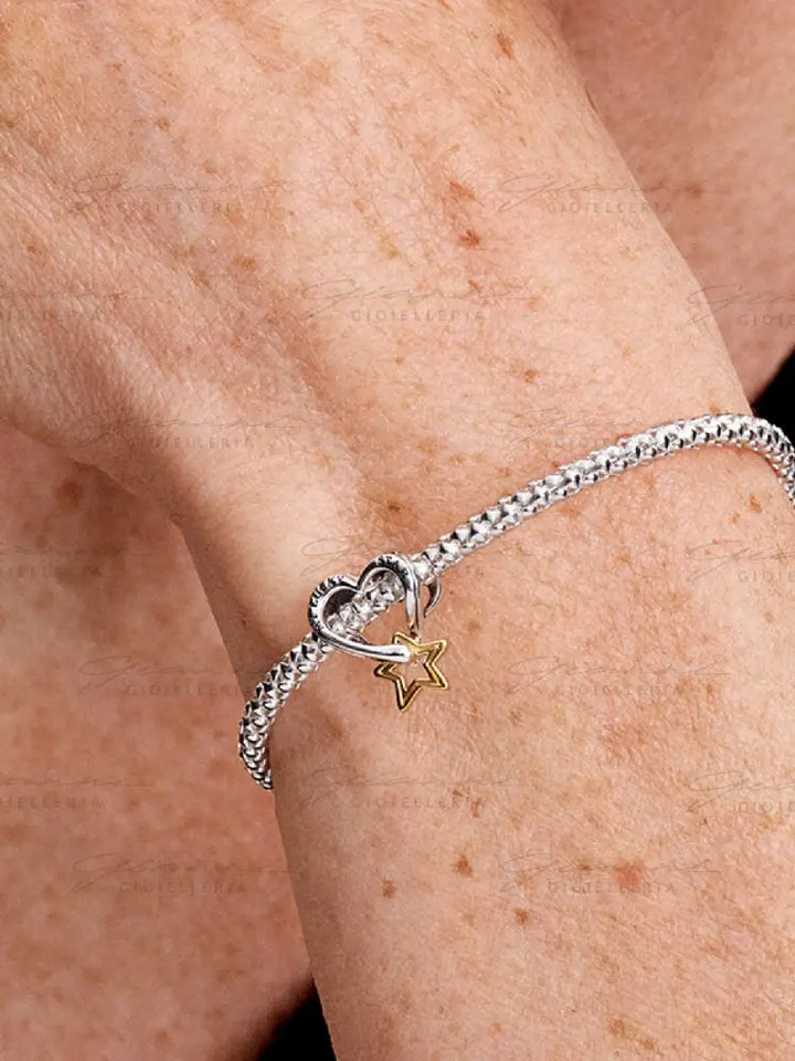 Charm Pandora - Openwork Cuore e Stella ’My Lucky Star’ Charm