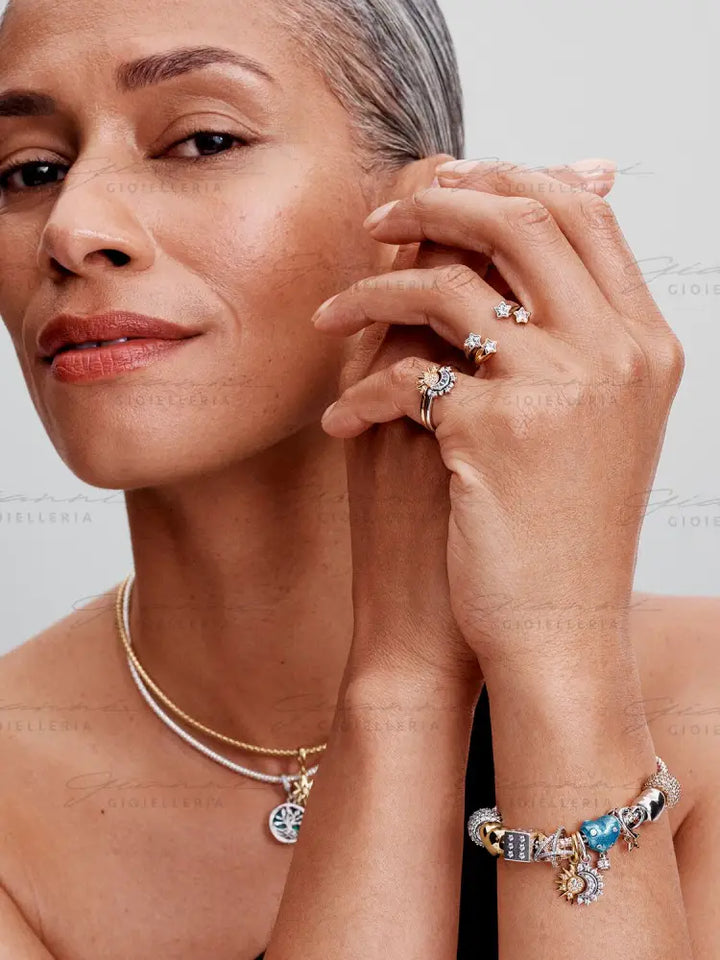 Charm Pandora - Openwork Cuore e Stella ’My Lucky Star’ Charm