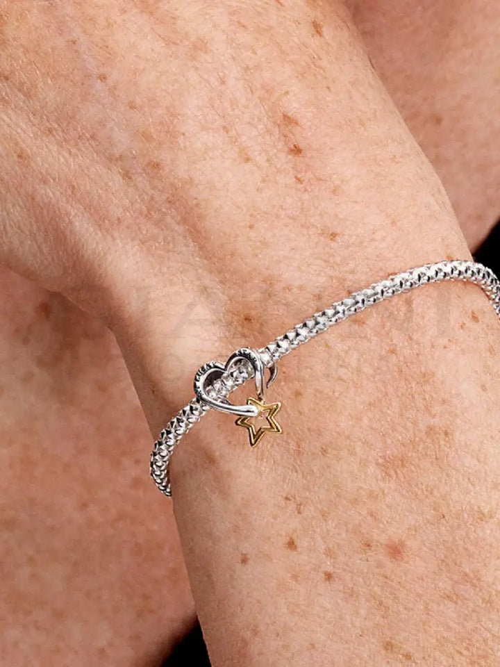 Charm Pandora - Openwork Cuore e Stella ’My Lucky Star’ Charm