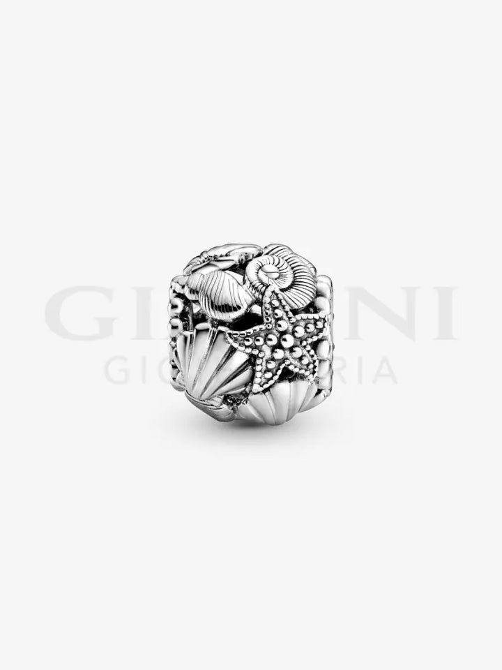 Charm Pandora - Openwork Stella Marina Conchiglia e Cuore Charm