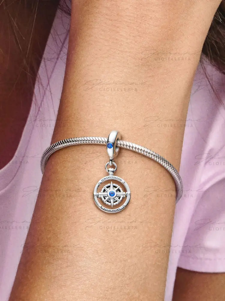 Charm Pandora - Pendente Bussola ’Always Follow Your Heart’ Charm