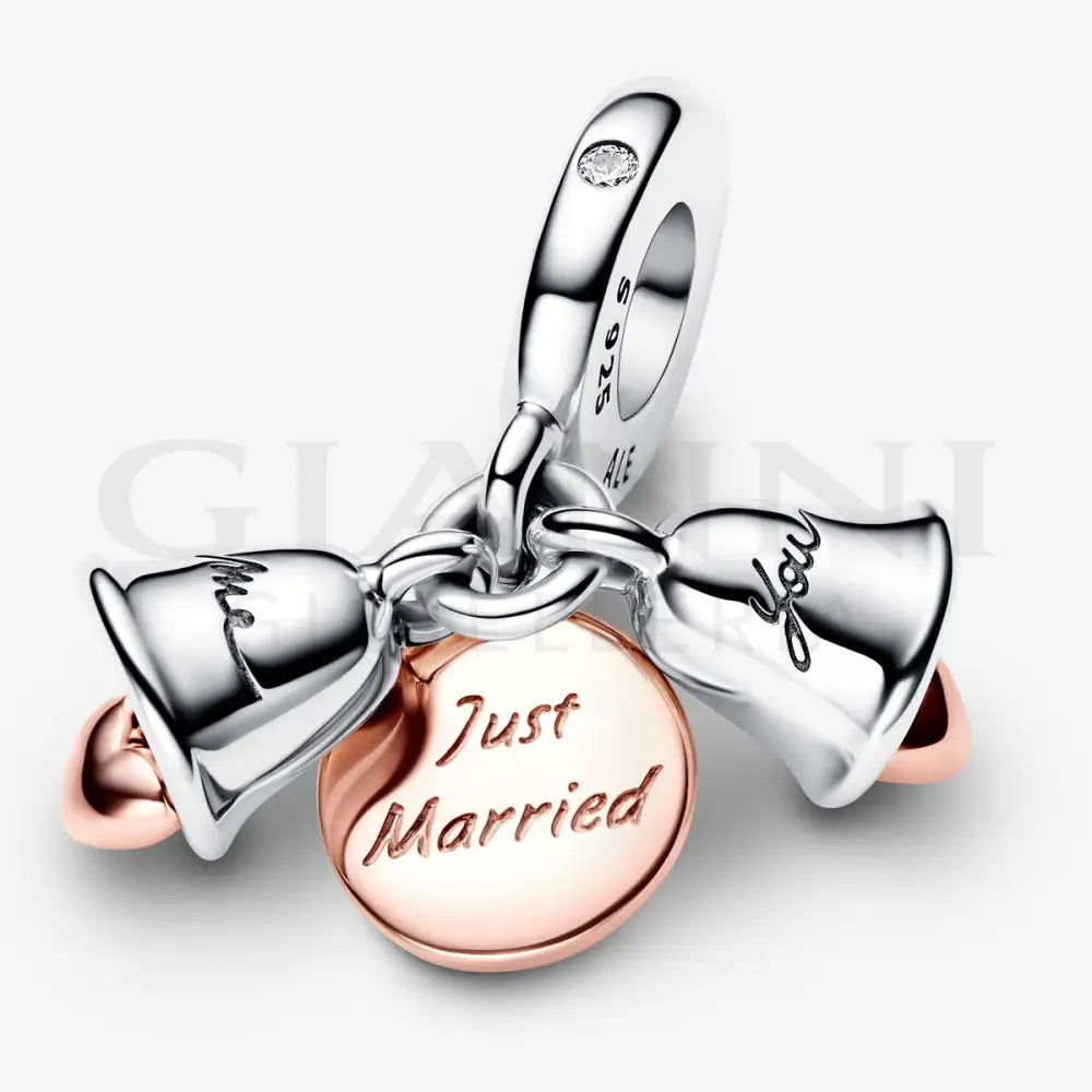 Charm Pandora - Pendente Campane Nuziali “Just Married” Charm