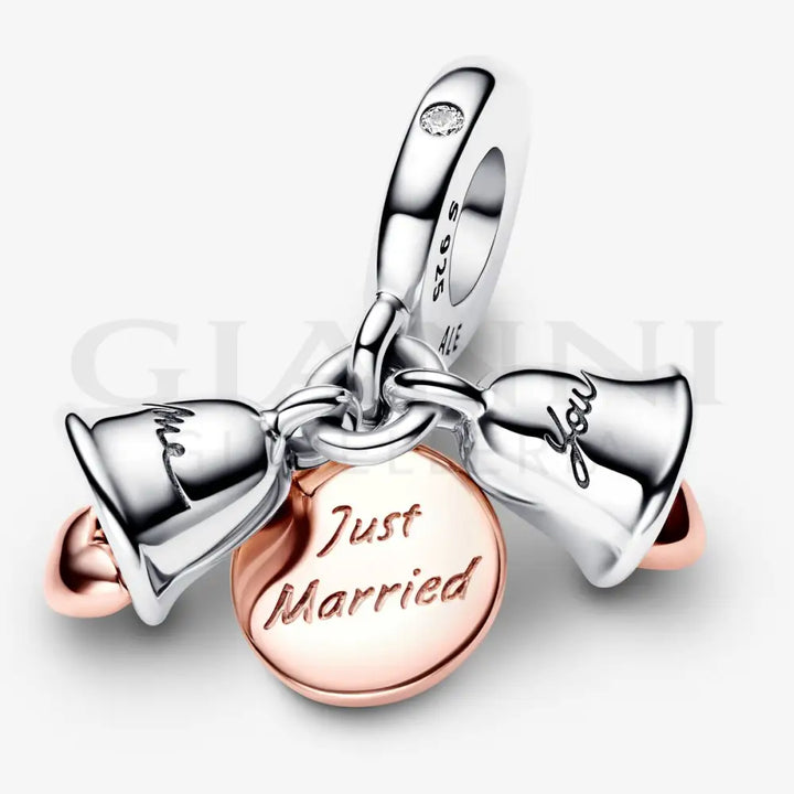 Charm Pandora - Pendente Campane Nuziali “Just Married” Charm