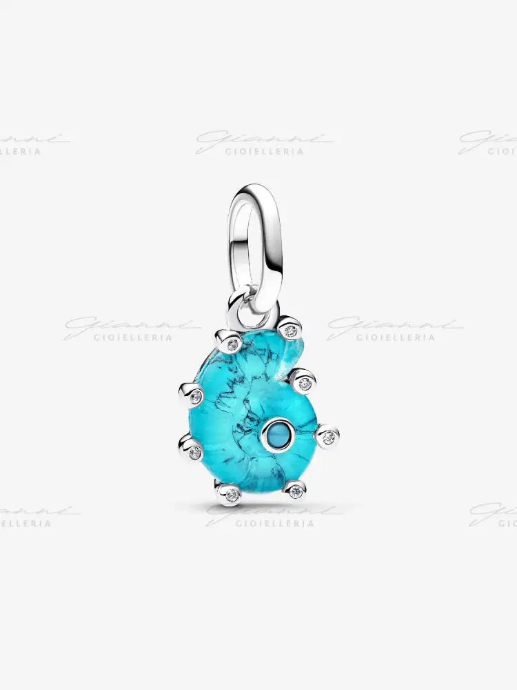 Charm Pandora - Pendente Conchiglia Vetro di Murano Turchese Charm