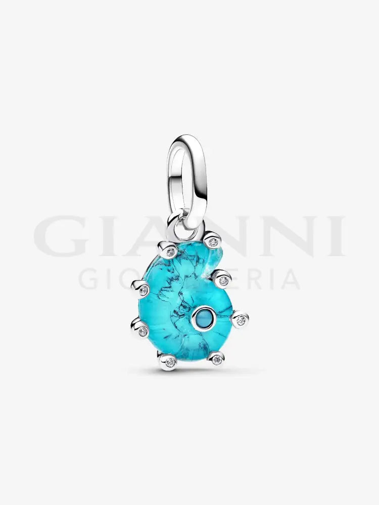 Charm Pandora - Pendente Conchiglia Vetro di Murano Turchese Charm