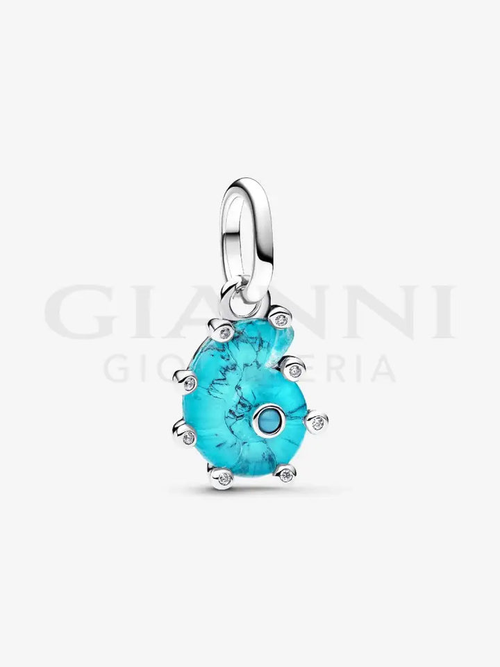 Charm Pandora - Pendente Conchiglia Vetro di Murano Turchese Charm