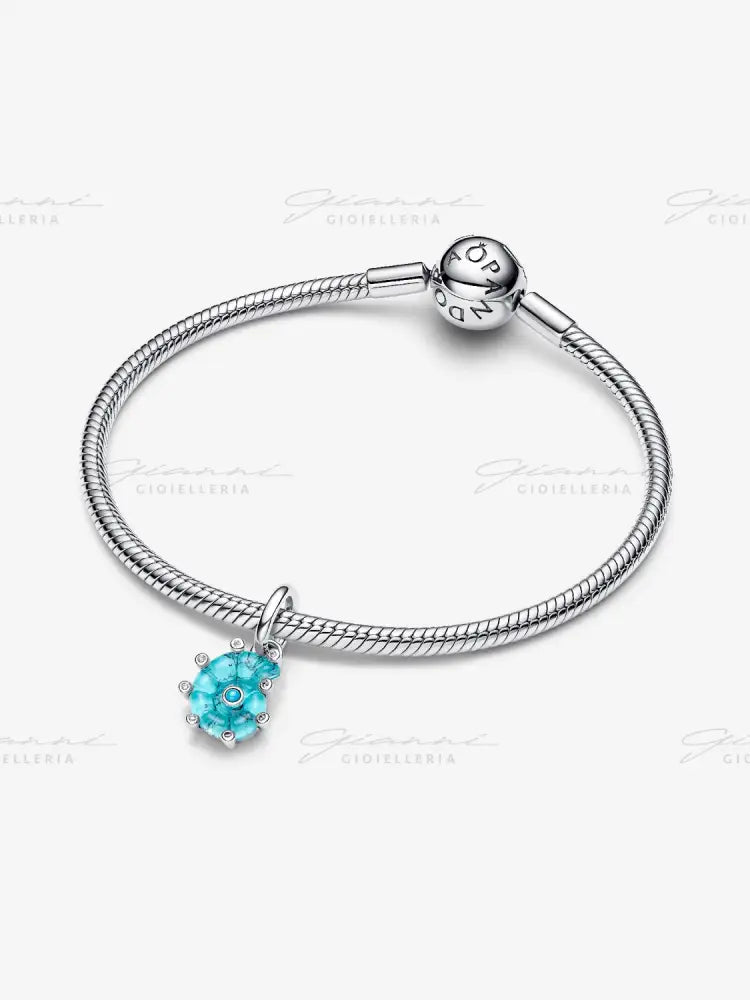 Charm Pandora - Pendente Conchiglia Vetro di Murano Turchese Charm