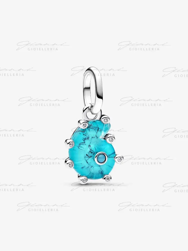 Charm Pandora - Pendente Conchiglia Vetro di Murano Turchese Charm
