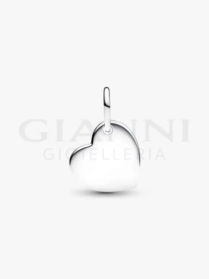 Charm Pandora - Pendente Cuore con Pietra Rosa Scuro Ottobre Charm